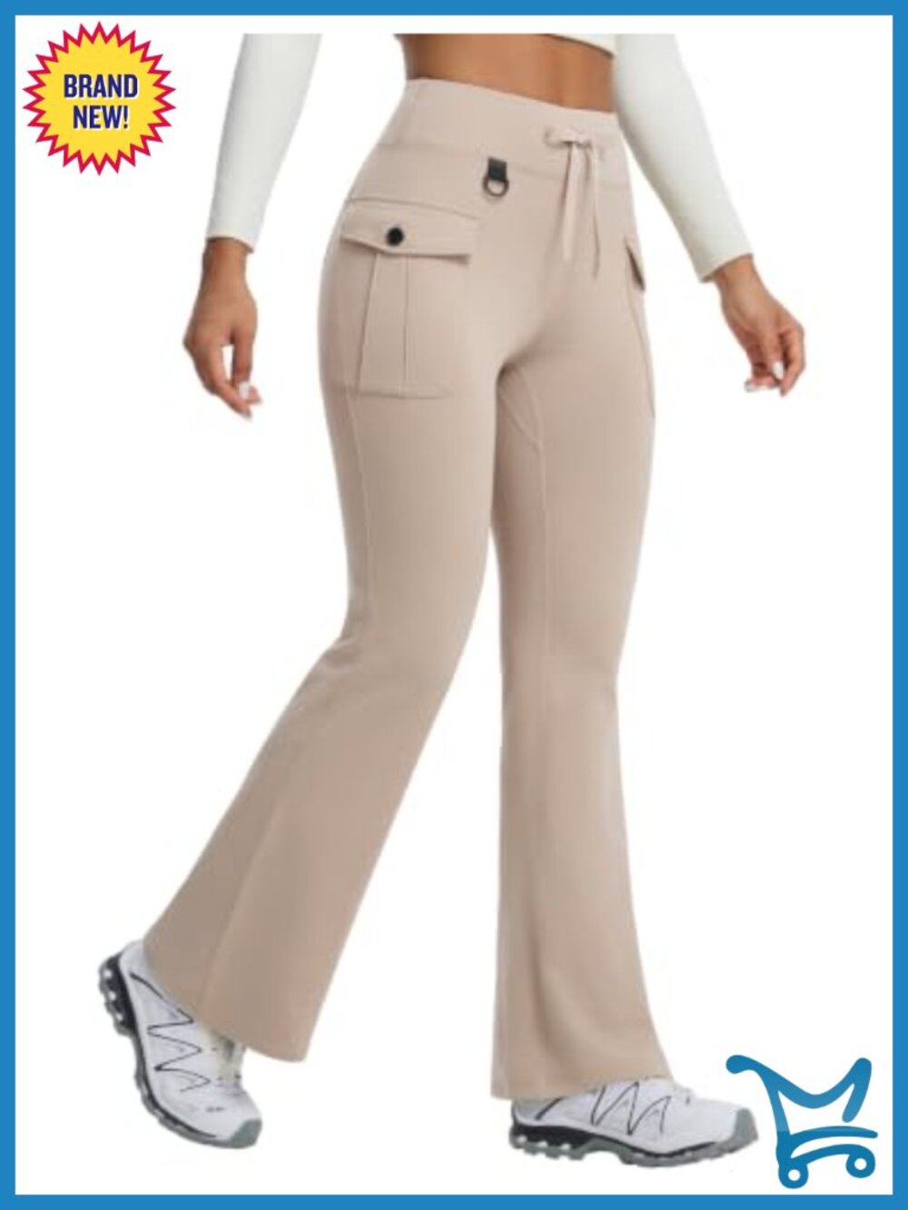 Women's Fleece Lined Hiking Pants Thermal Flare Cargo